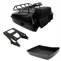 Black Chopped Trunk Backrest Mount Fit For Harley Touring Street Glide 2014-2026