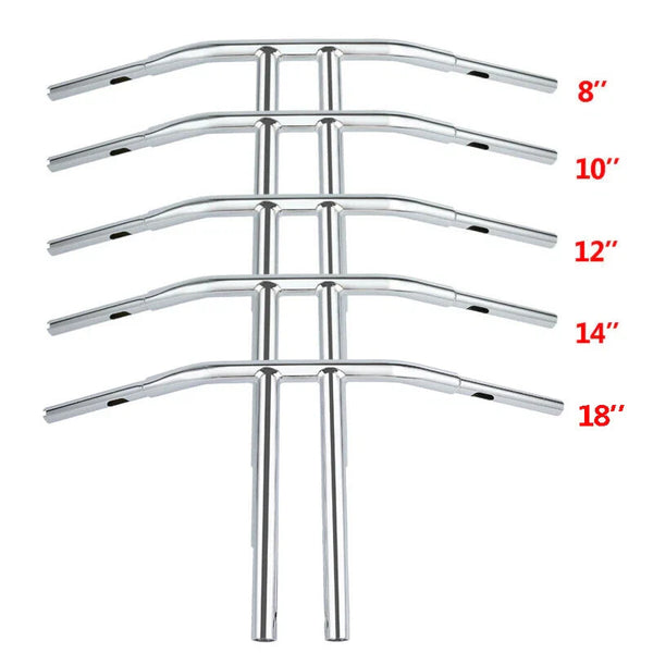 8/10/12/14/16'' Rise T-Bar Handlebar Fit For Harley Sportster XL 883 Dyna Chrome