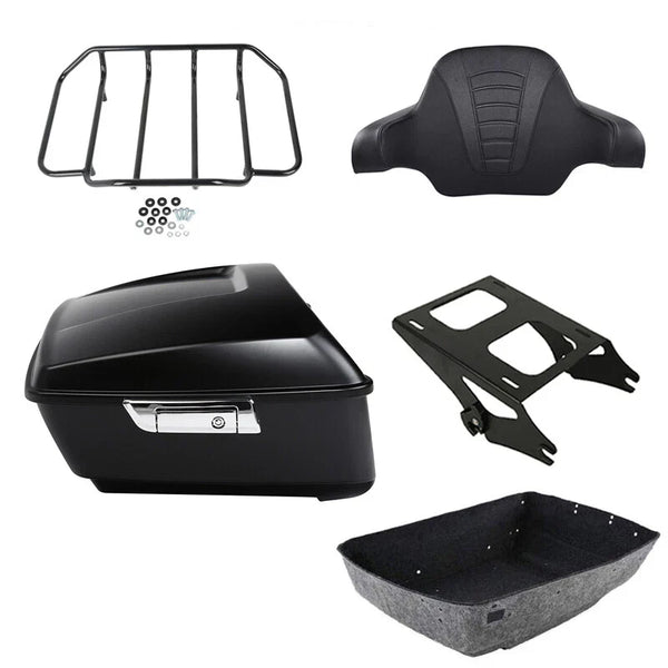 King Trunk Backrest Luggage Mount Fit For Harley Touring Electra Glide 2014-2026