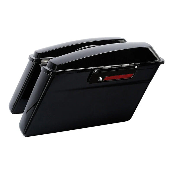 Black Hard Saddlebags Fit For Harley Touring Street Glide Road King 1994-2013