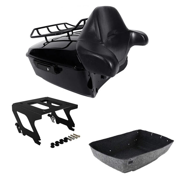 King Trunk Backrest Solo Mount Fit For Harley Sport Glide Low Rider 2018-25