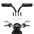 Mini Oval Motorcycle Rear View Mirrors Fit For Harley Davidson Softail Deluxe