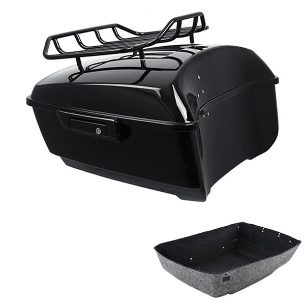Black King Trunk Top Rack For Harley Touring Electra Street Road Glide 2014-2026