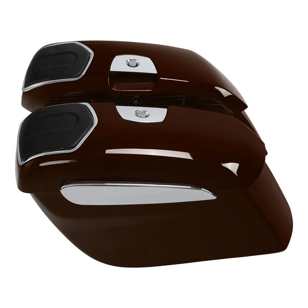 Hard Saddlebags Speaker Cutout Fit For Indian Challenger 19-25 Dark Walnut