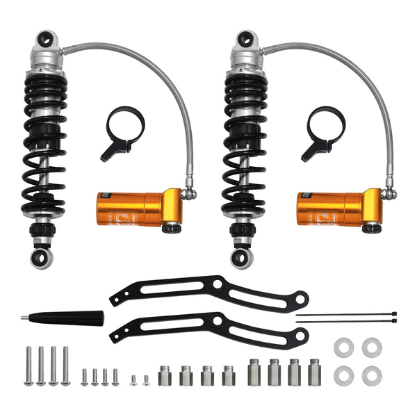 Remote Reservoir Rear Suspension Shocks Fit For Harley Touring Models 2014-2024