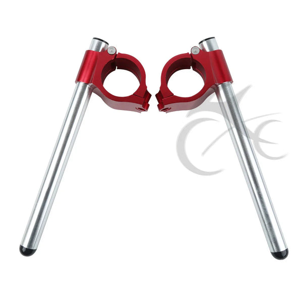 50mm Clip On Handlebars Fit For Suzuki GSXR1000 2001-2011 GSXR600 1992-2011 Red