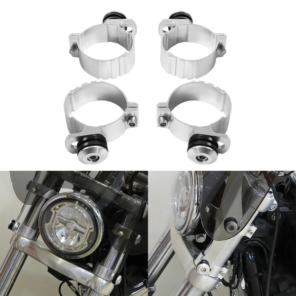 39mm Windshield Fairing Mount Fork Clamps Clip Fit For Harley Dyna Sportster XL