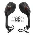 Rearview Mirrors w/ Turn Signals Light Fit For Suzuki Gsxr 1000 GSXR1000 2005-16