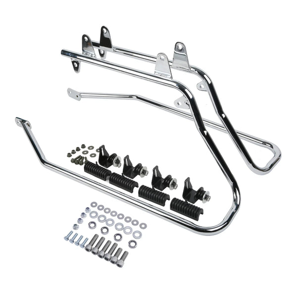 Chrome Saddlebag Conversion Brackets Fit For Harley Davidson Softail w/ Hardware