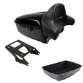 King Trunk Black Backrest Mount Rack Fits For Harley Touring Street Glide 14-26