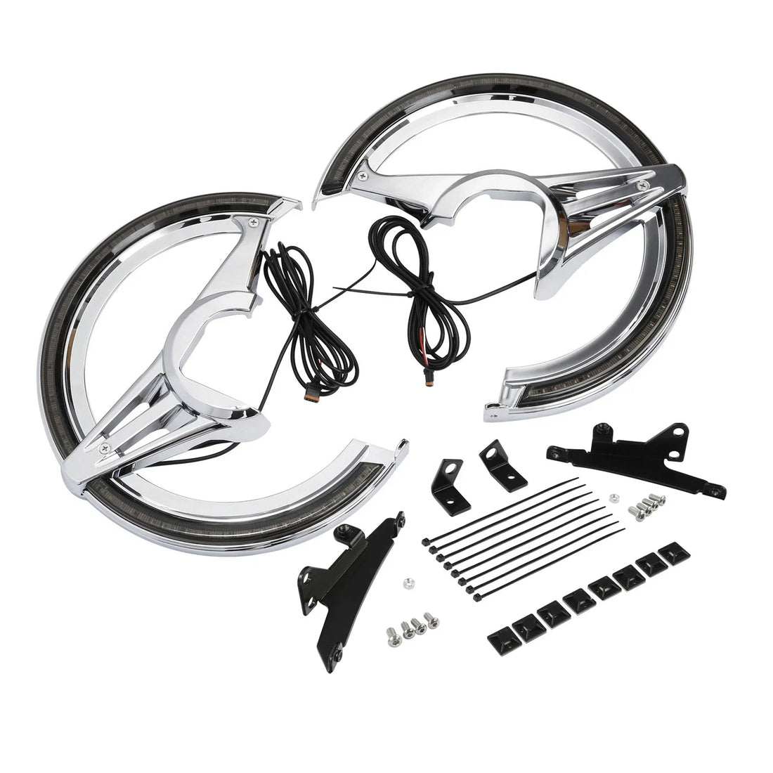 Brake Rotor Covers LED Light Smoke Lens Fit For Honda Goldwing 1800 2018-2025 24