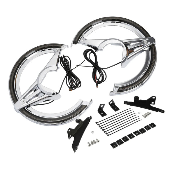 Brake Rotor Covers LED Light Smoke Lens Fit For Honda Goldwing 1800 2018-2025 24