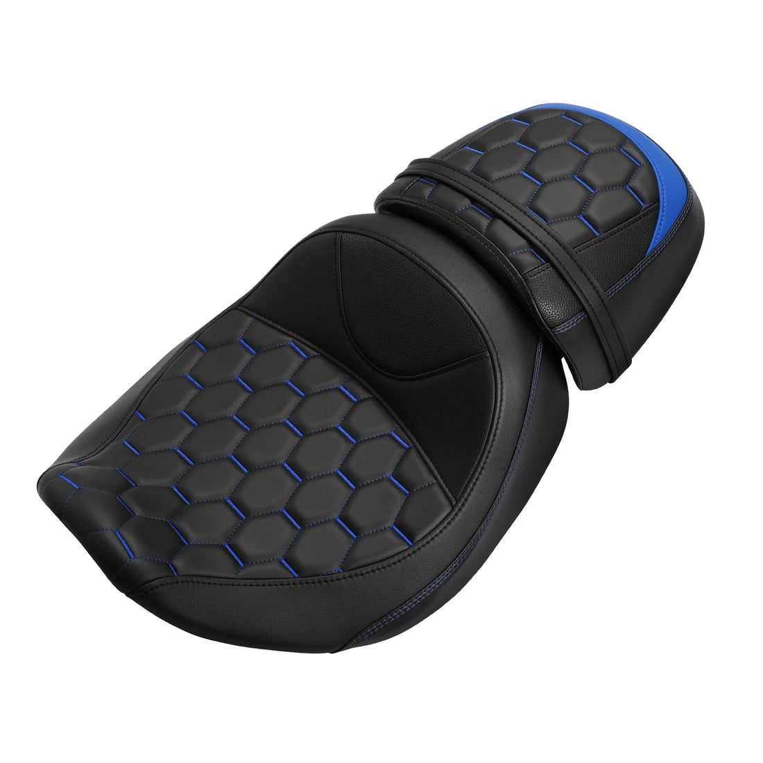 Black Blue Driver & Passenger Seat Fit For Harley Cvo Street Road Glide 2023-25
