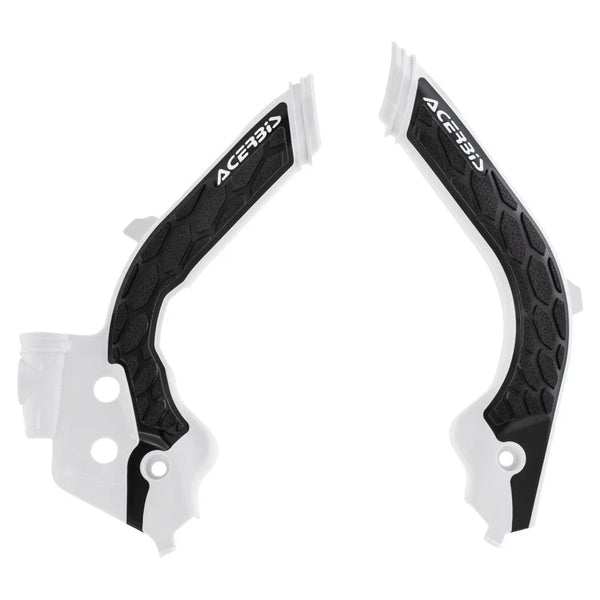 Acerbis 27334510358982-7fe79b X-Grip Frame Guards White/Black For Husqvarna TE
