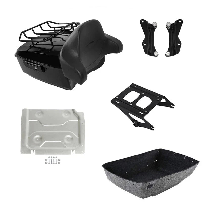 King Trunk Pad Rack Mount Plate Docking Fit For Harley Road Electra Glide 14-26