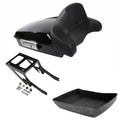 Black Chopped Trunk Backrest Mount Fit For Harley Softail Heritage Classic 18-26