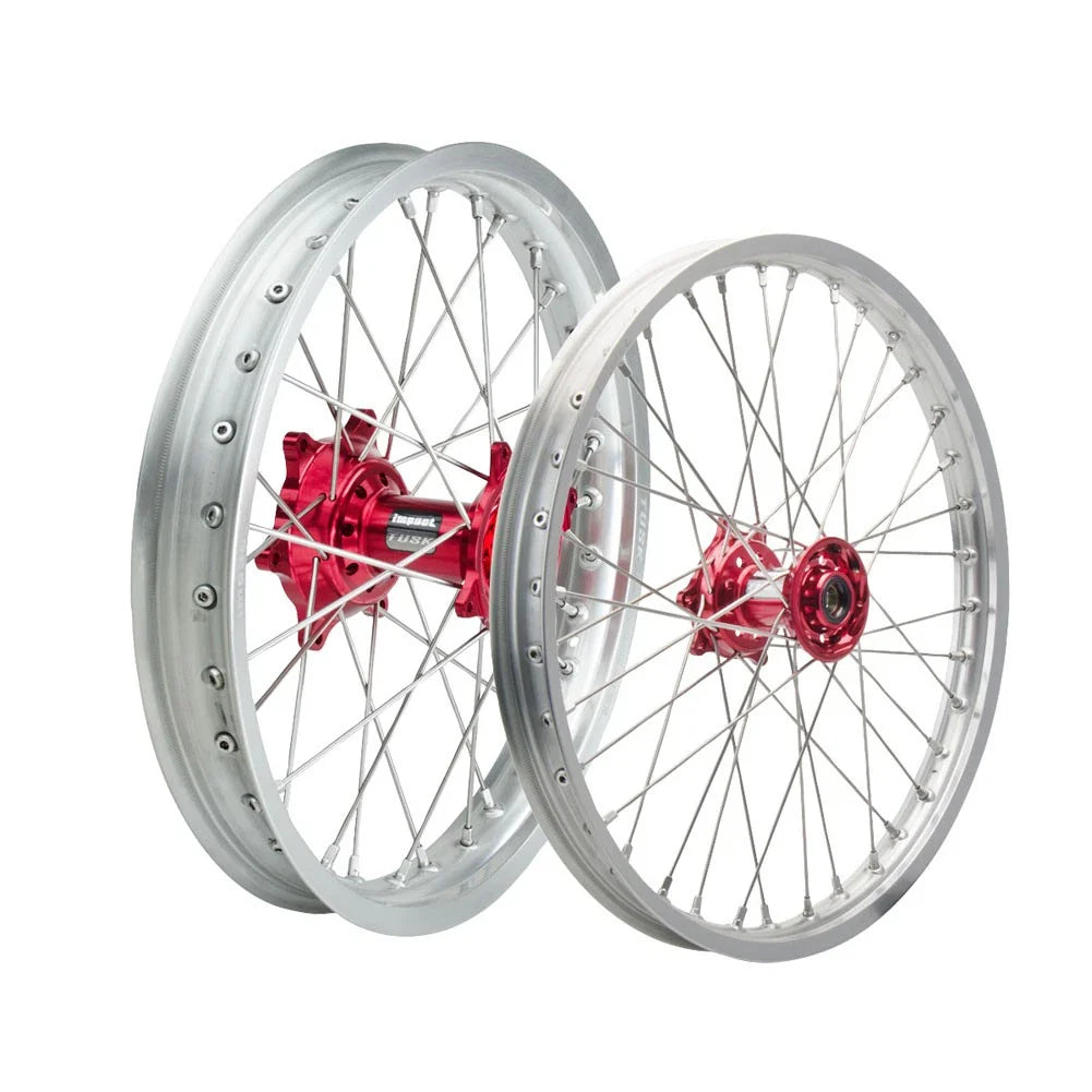 Tusk 1447520089c989-ba09eb Imp. Front&Rear Wheel 1.60x21/2.15x18 Silvr Rim/Silvr