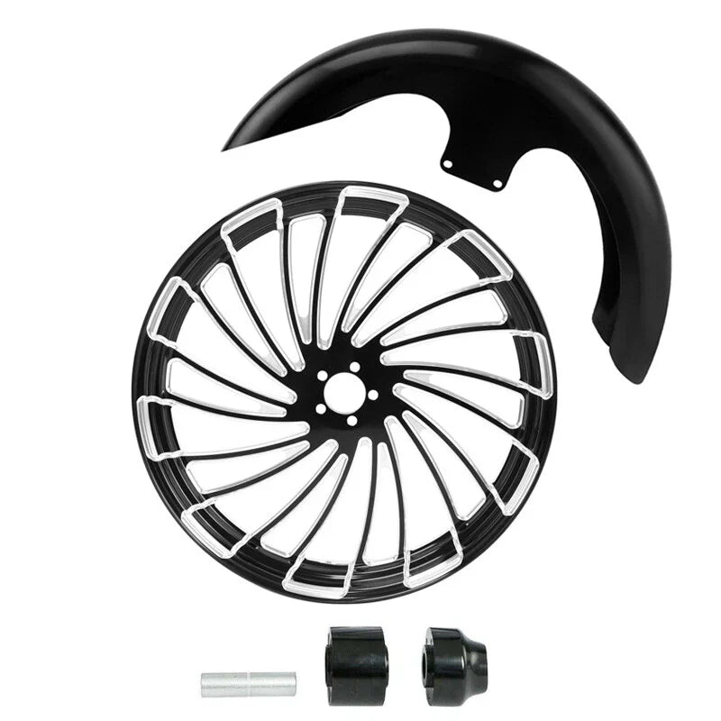 21" Front Fender Wheel Rim Single Disc Hub Fits For Harley Street Glide 2008-25