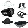 Matte Black King Trunk Backrest Mount Rack Docking Fit For Harley Touring 09-13