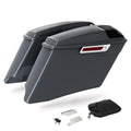 4" Stretched Saddlebags Fit For Harley Cvo Street Glide 2014-2024 Gunship Gray