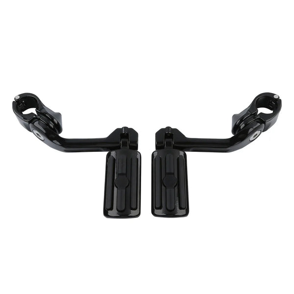 1 1/4" Highway Long Mount Foot Pegs For Harley Davidson Touring Engine Guards