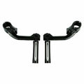 1 1/4" Black Footrest Peg Long Angled Mount Bracket Fit For Harley Engine Guard