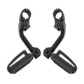 1 1/4" Highway Bar Mount Footpeg Long Angled Matte Black Fit For Harley Touring