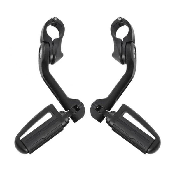 1 1/4" Highway Bar Mount Footpeg Long Angled Matte Black Fit For Harley Touring