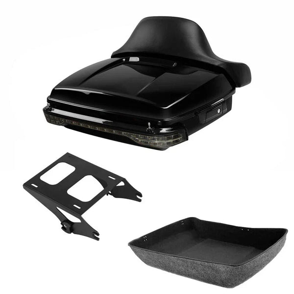 Chopped Trunk Backrest LED Light Mount Fit For Harley Electra Road Glide 2014-26