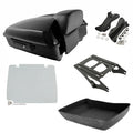 Black Chopped Trunk Backrest Mount Plate Docking Fit For Harley Touring 14-2026