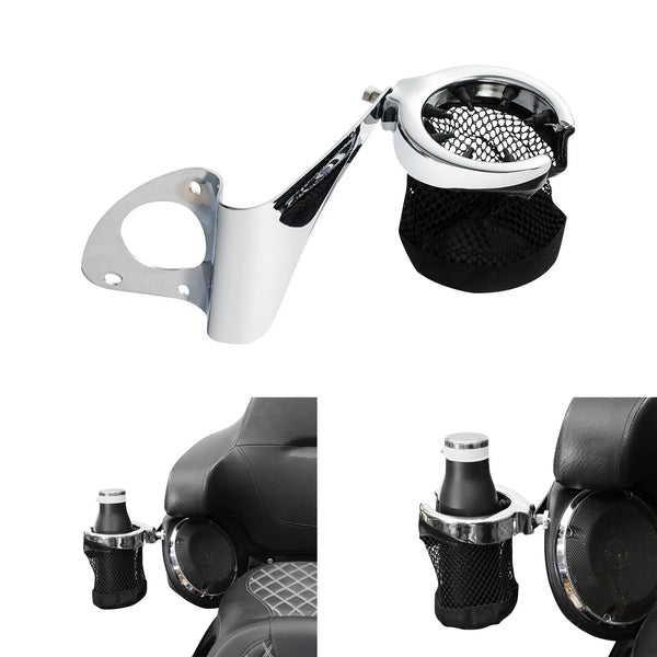 Passenger Drink Cup Holder Fit For Harley Electra Glide Ultra Classic 2014-2024