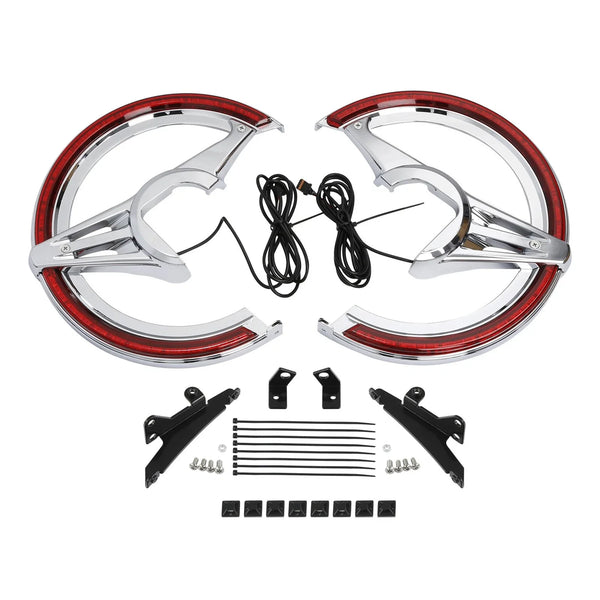 Brake Rotor Covers LED Light Red Lens Fit For Honda Goldwing GL1800 18-25 24 23