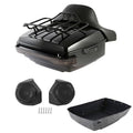 Black King Trunk Pad Rack Light Speaker Fit For Harley Touring Road Glide 14-26