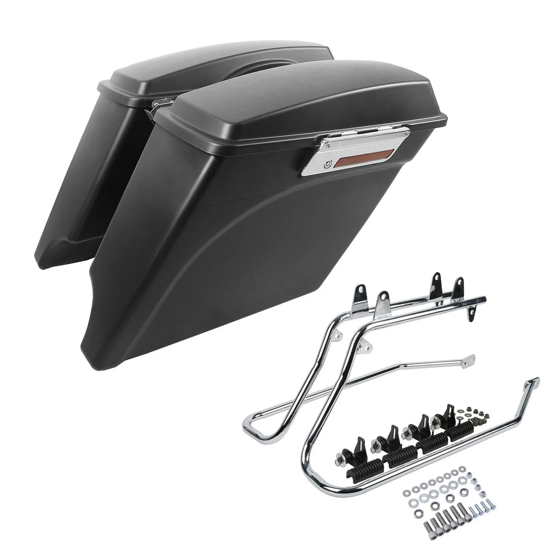 Matte Hard Saddlebags Conversion Bracket Fit For Harley Softail Fatboy 1986-2017