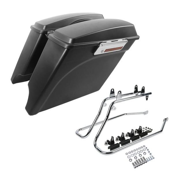 Matte Hard Saddlebags Conversion Bracket Fit For Harley Softail Fatboy 1986-2017