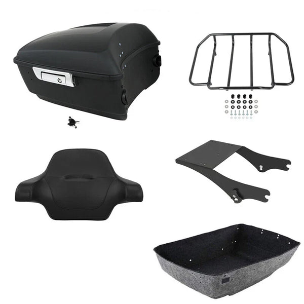 Matte King Trunk Pad Rack Mount Fit For Harley Touring Glide 97-08