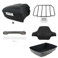 Matte King Trunk Backrest Rack LED Light Fit For Harley Cvo Road Glide 2014-2026