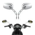 8mm Chrome Rear View Mirrors For Harley Touring Road King Street Electra Glide