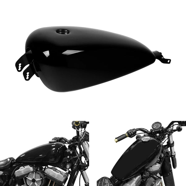 Black 2.6gal. Gallon Gas Fuel Tank Fit For Harley Sportster XL883 1200 2007-2022