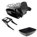 King Trunk Backrest 2-Up Mounting Rack Fit For Harley Fatboy 08-17