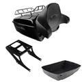 King Trunk Luggage Backrest Mount Rack Fit For Harley Fat Boy Flstf 2008-2017 US