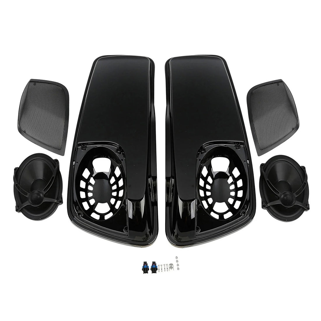 Hard Saddlebags Lids w/ 5x7" Speakers Fit For Harley Cvo Street Glide 2014-2024