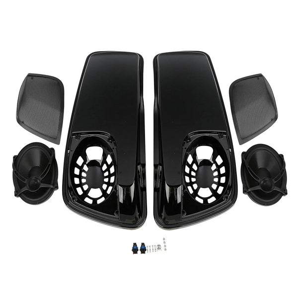 Hard Saddlebags Lids w/ 5x7" Speakers Fit For Harley Cvo Street Glide 2014-2024