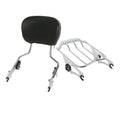 Sissy Bar Backrest Pad Luggage Rack Fit For Harley Touring Street Glide 09-25
