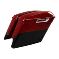 5" Stretched Saddlebags Fit For Harley Road King 14-24 Billiard Red/Vivid Black