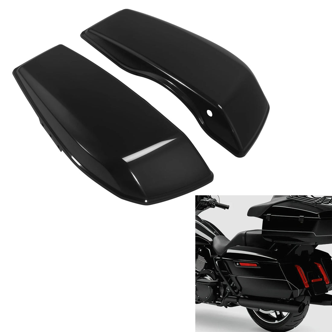 Pair Left & Right Saddlebag Lids fits for Harley Touring 23-26 Unpainted