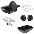 King Trunk Backrest Speakers Mount Rack Fit For Harley Touring models 14-Up