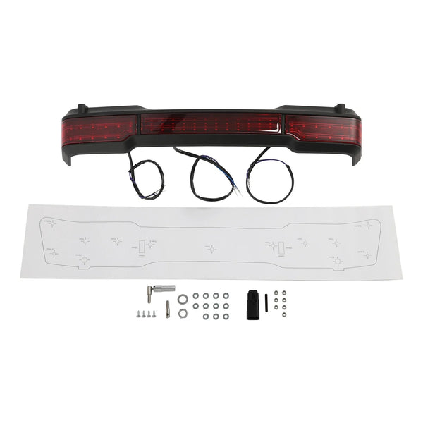LED Tail Light Trunk King Wrap Around Fit For Harley Street Electra Glide 97-08