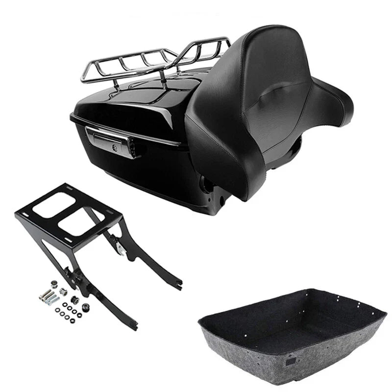 King Trunk Pad 2 Up Mount Rack Fit For Harley Softail Heritage Classic 2018-2026