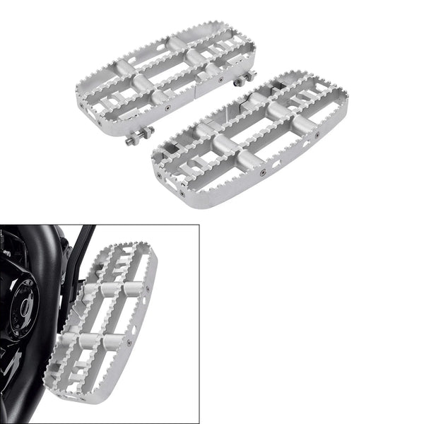 Silver Driver Floorboard Footboard Fit For Harley Touring Road King 14-25